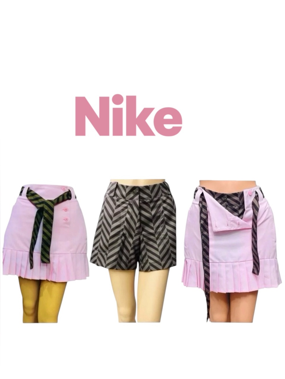 Nike Golf Performance Convertible 7 Pockets Pleated Skirt Short Skort Sz 6